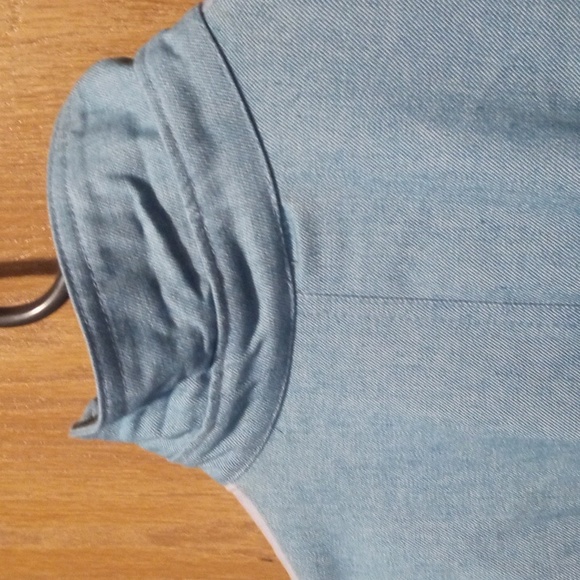 Gorgeous!!! Denim Dress Western Vibe Eyelet Yoke Together Brand M - Picture 13 of 15